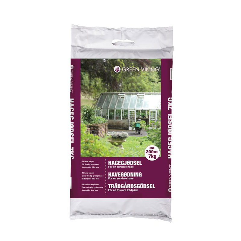 Hagegjødsel Green Viking 7kg Kan Brukes Til De Fleste Planter I Hagen, Npk 11-5-18
