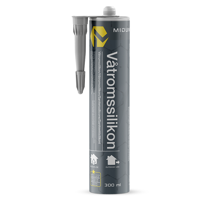 Midun Bygg/våtromssilikon  300ml