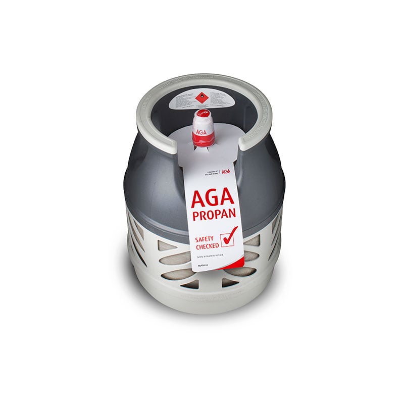 Aga Aga Propanfylling Kompositt 5kg Fås Med Husholdningsventil (click-on)