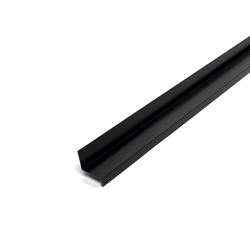 Vindubeslag Over 72x2000mm, Sort