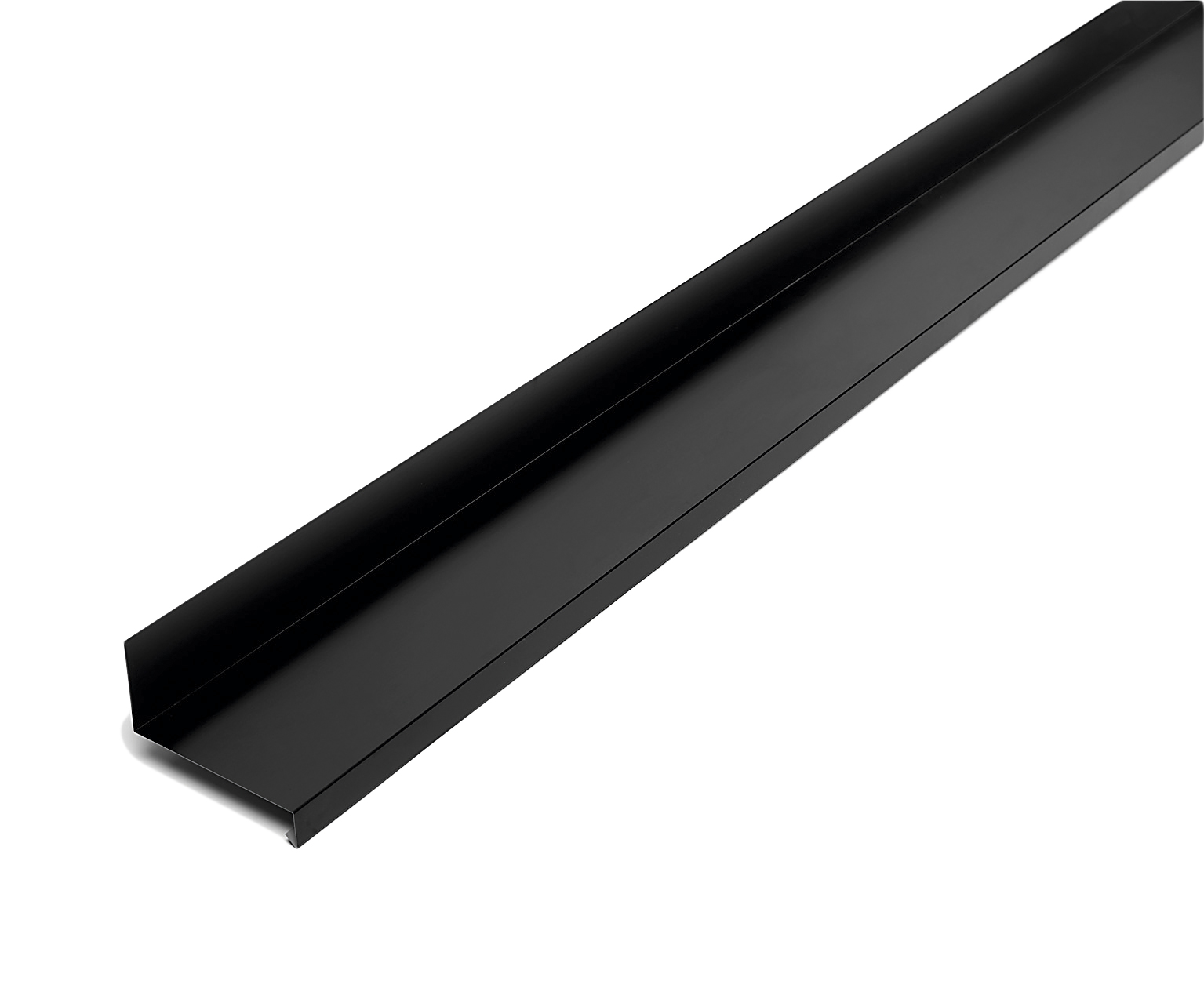Vindubeslag Over 92x2000mm, Sort