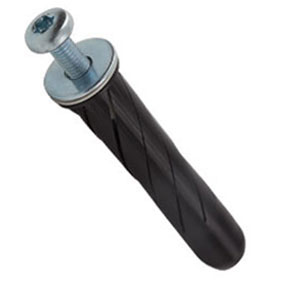 Fischer Diy Powerknot  M5x75 Dobbelgips 4 Stk, Svart, Med Skrue