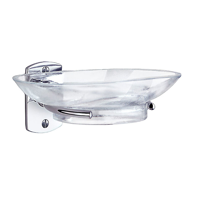 Beslagsboden Såpekopp M Holder, Glass/krom 58x100x135mm, Utgående