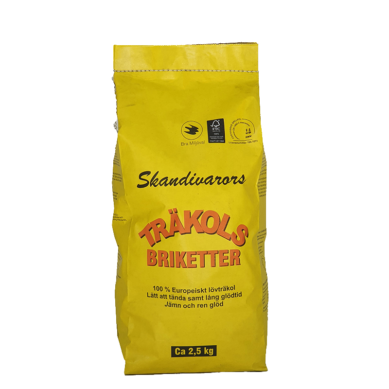 Skandivaror Grillbriketter 2,5 Kg Dnv- Og Fsc-sertifisert, 2,5 Kg