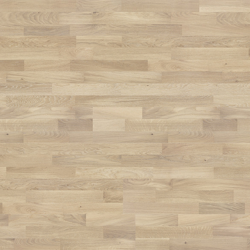 Barlinek Parkettgulv Eik 3-stav Cheesecake 14mm  Klikkgulv 5gc, Mattlakkert Hvit, 3,18m2/pkt