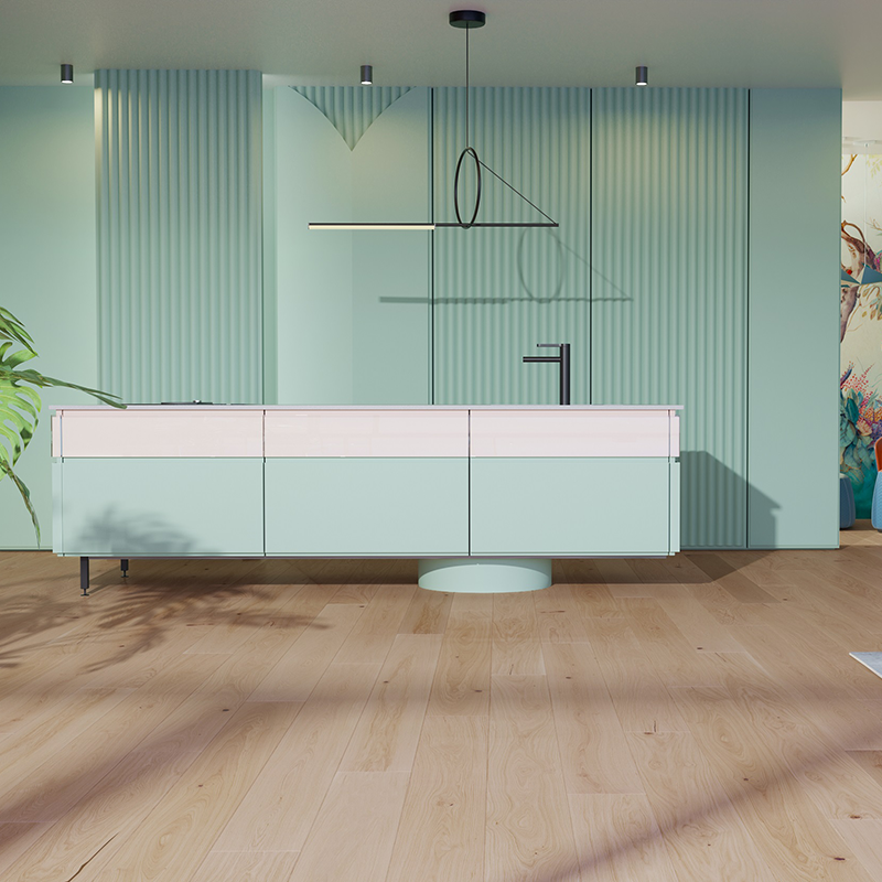 Barlinek Parkettgulv Eik 1-stav Tartufo Bianco 180 Mm  Klikkgulv 5gc, Mattlakkert, 14x180x2200 Mm, 2,77 M2/pk