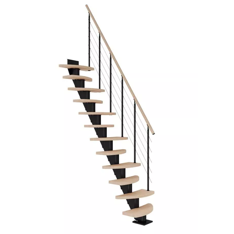 Dolle Trapp Berlin Shape6 Dolle 10 Trinn, Hvitoljet Eik, Svart