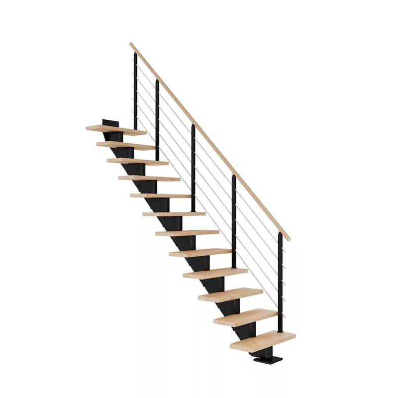 Dolle Trapp Hamburg Design Rett Dolle Svart, Oljet Bøk, 11 Trinn, 85 Cm