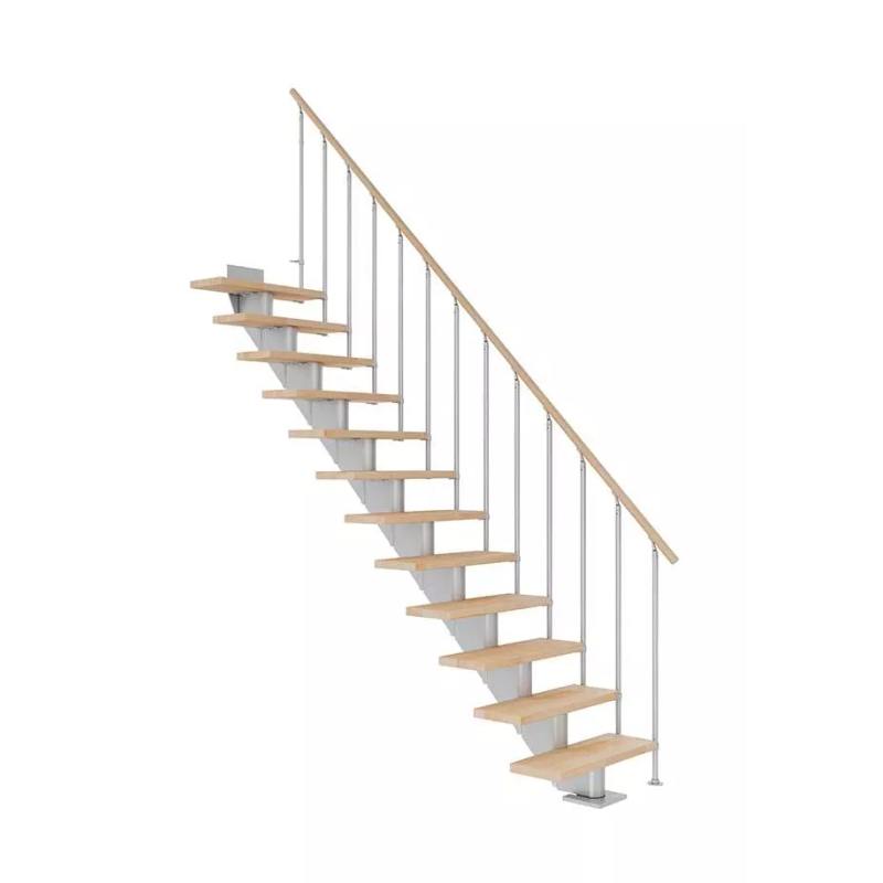 Dolle Trapp Hamburg Classic Ii Rett Dolle Sølvgrå, Oljet Bøk, 13 Trinn, 85 Cm