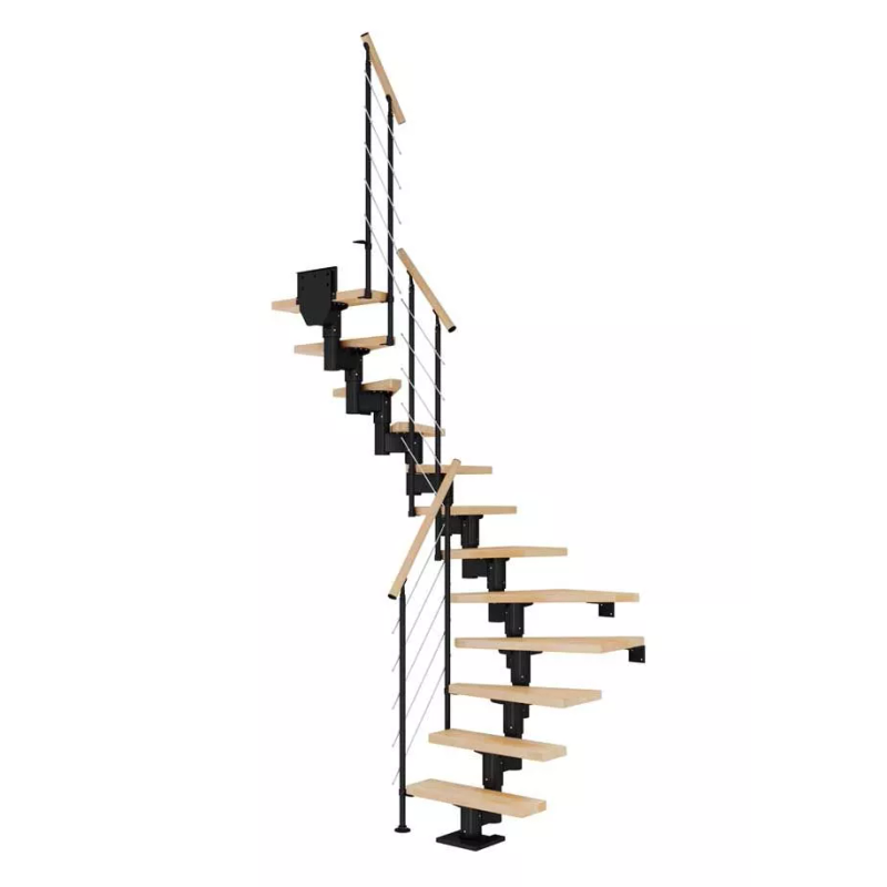 Dolle Trapp Dublin Style6 U-form Dolle Svart, Bøk, 12 Trinn, 61 Cm