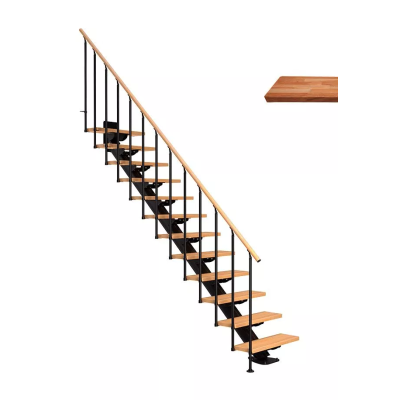 Dolle Trapp Sydney Classic Ii Rett Dolle Svart, Oljet Eik, 12 Trinn, 85 Cm