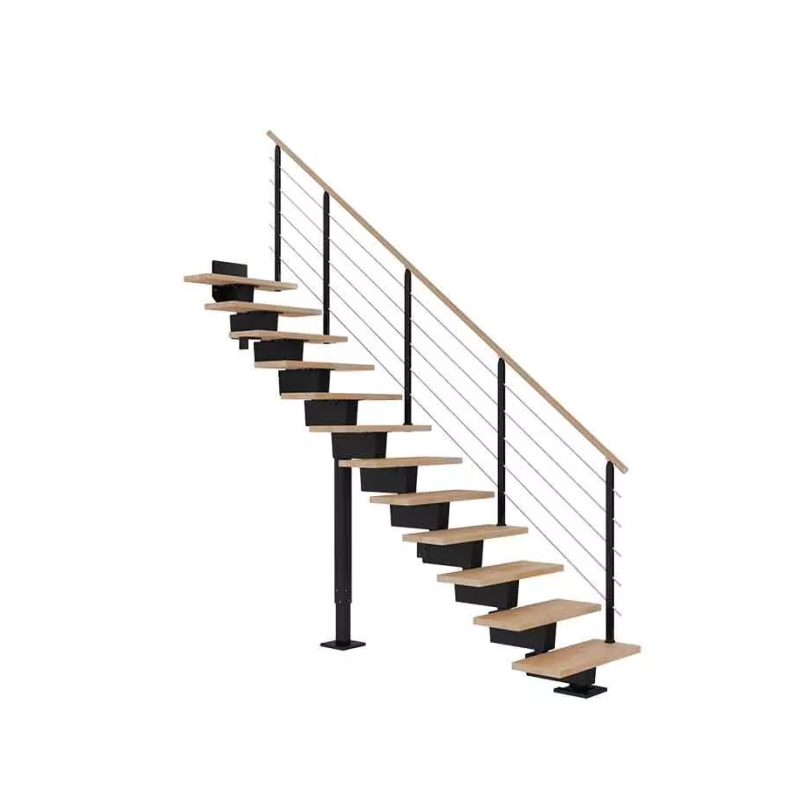 Dolle Trapp Dubai Design Rett Dolle 12 Trinn, Svart, Oljet Bøk, 90 Cm