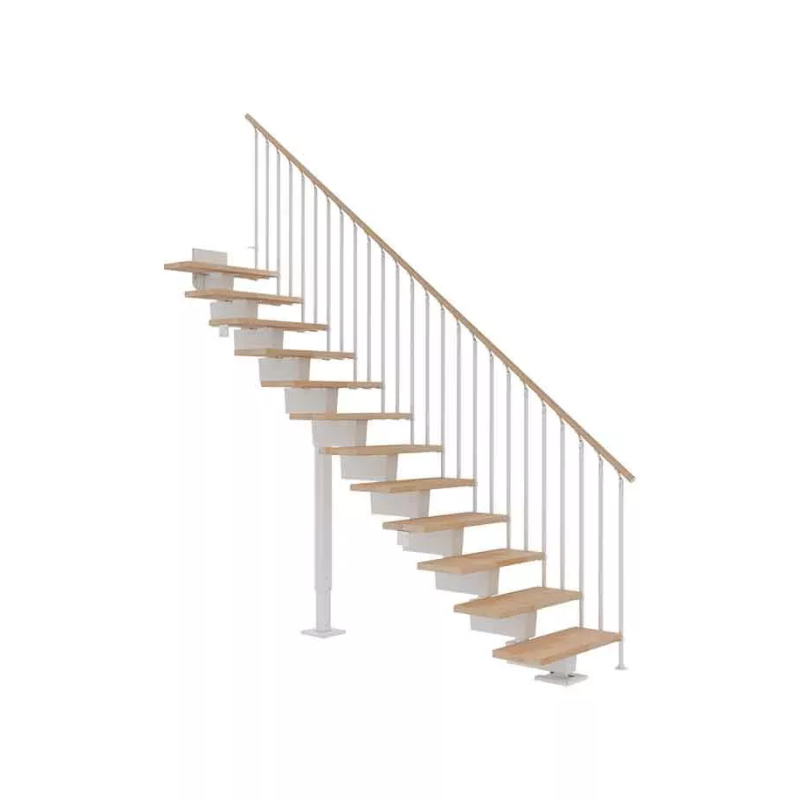 Dolle Trapp Dubai Classic Iii Rett Dolle 11 Trinn, Hvit, Oljet Bøk, 90 Cm