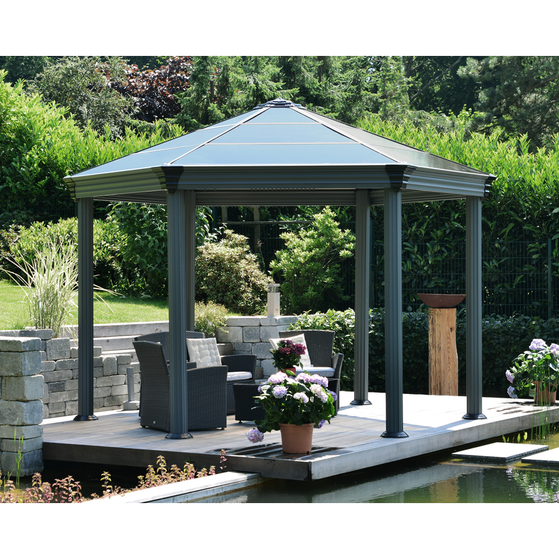 Canopia Paviljong Roma Hardtop For Hele Sesongen Canopia Grå, 11,2 M²