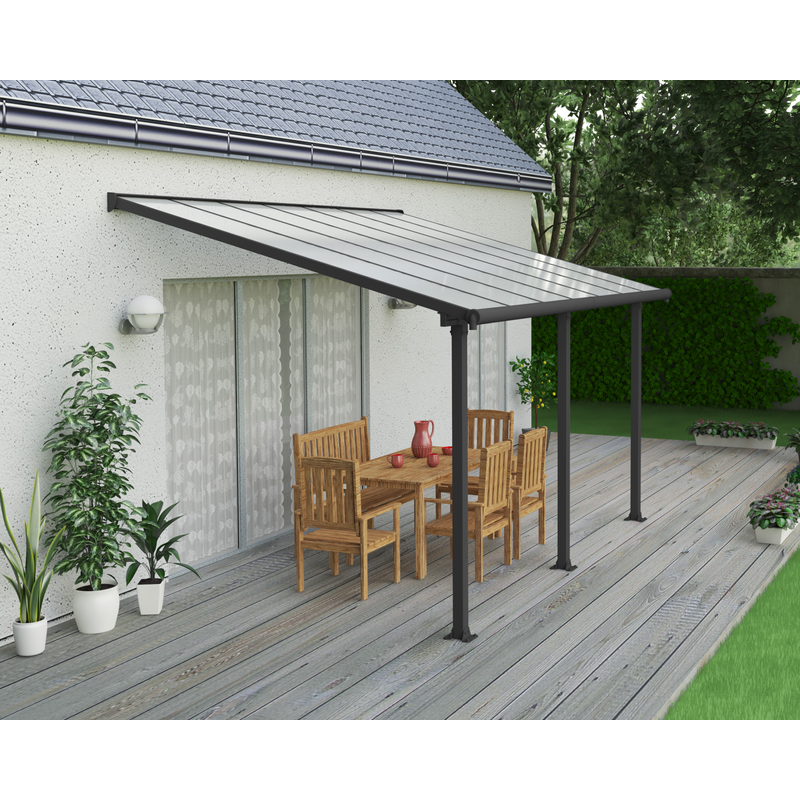 Canopia Balkongtak Olympia Aluminium Mørkegrå Canopia 3 X 4 M