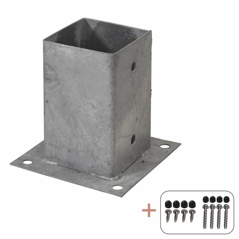 Plus Stolpefot Cubic 9x9 Cm Stolper Til Fundament  Stål