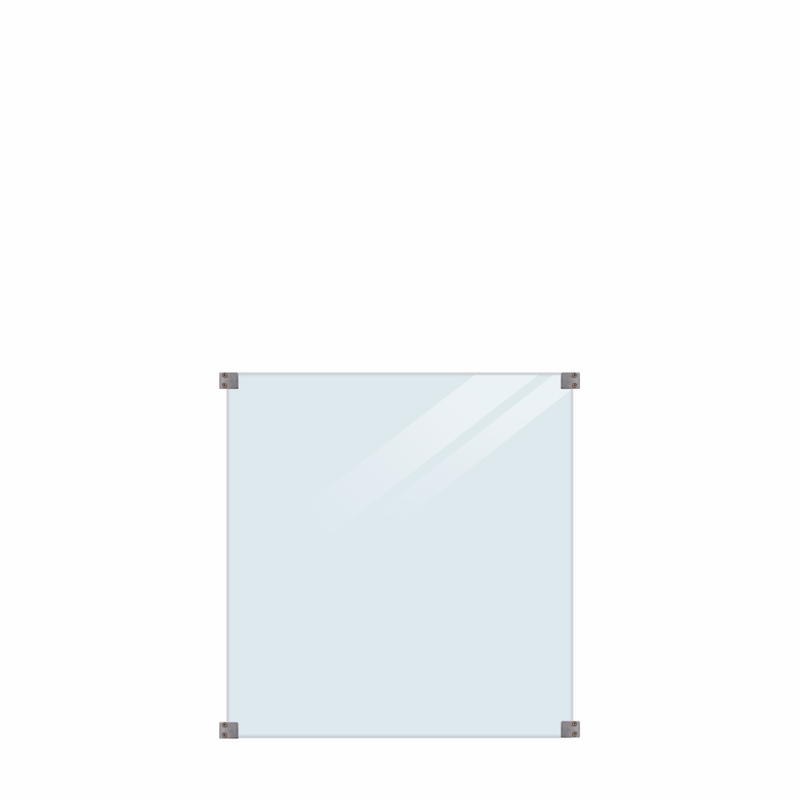 Plus Glasstaket Herdet S Klart, 90×91 Cm