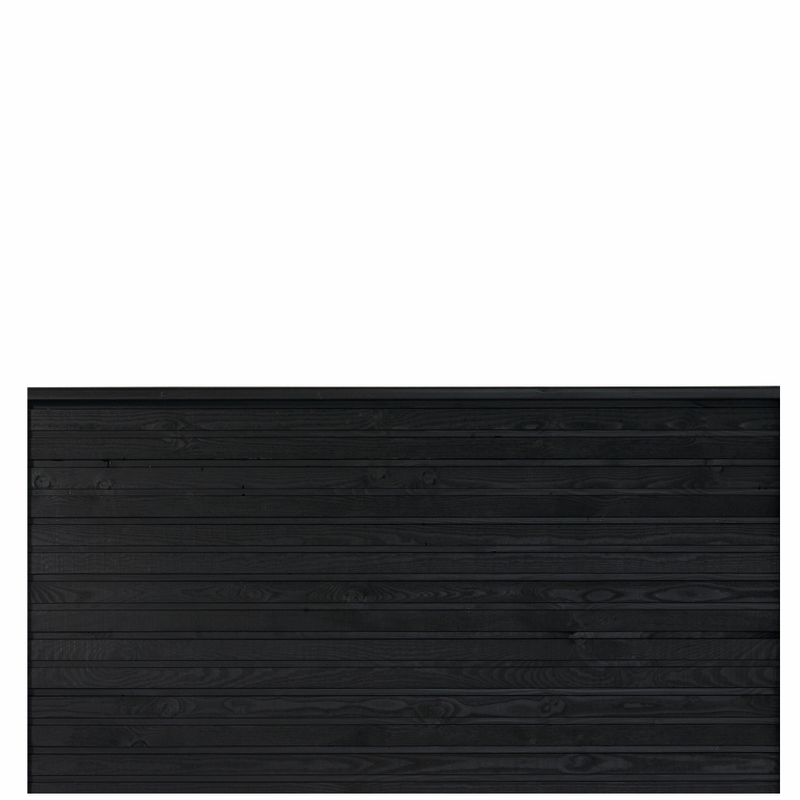 Plus Profilgjerde Plank  174×91 Cm, Svart