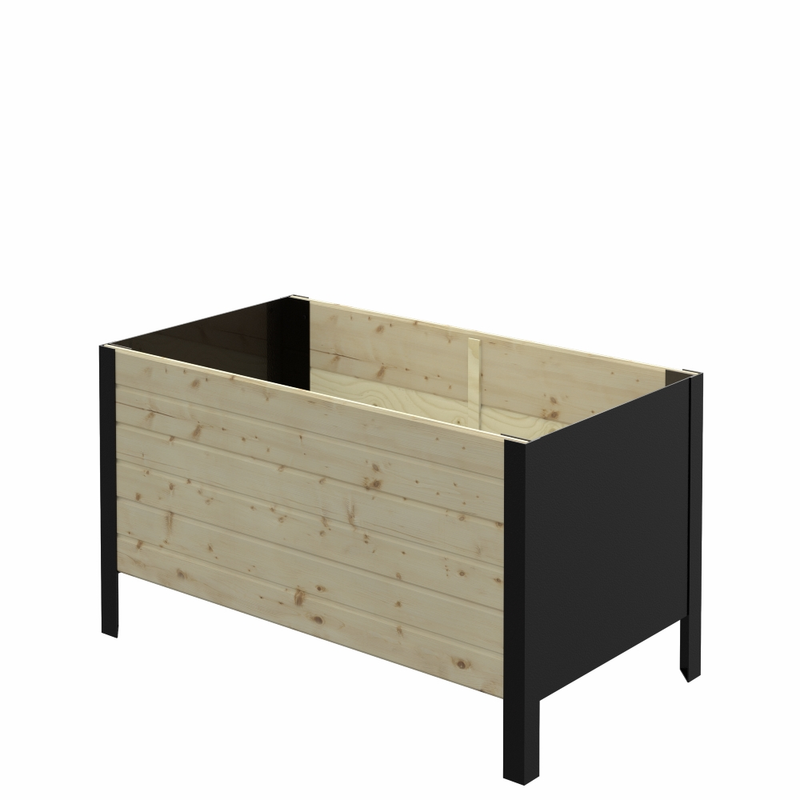 Plus Blomsterkasse Classic Med Stålendplate  83 Cm, Ubehandlet