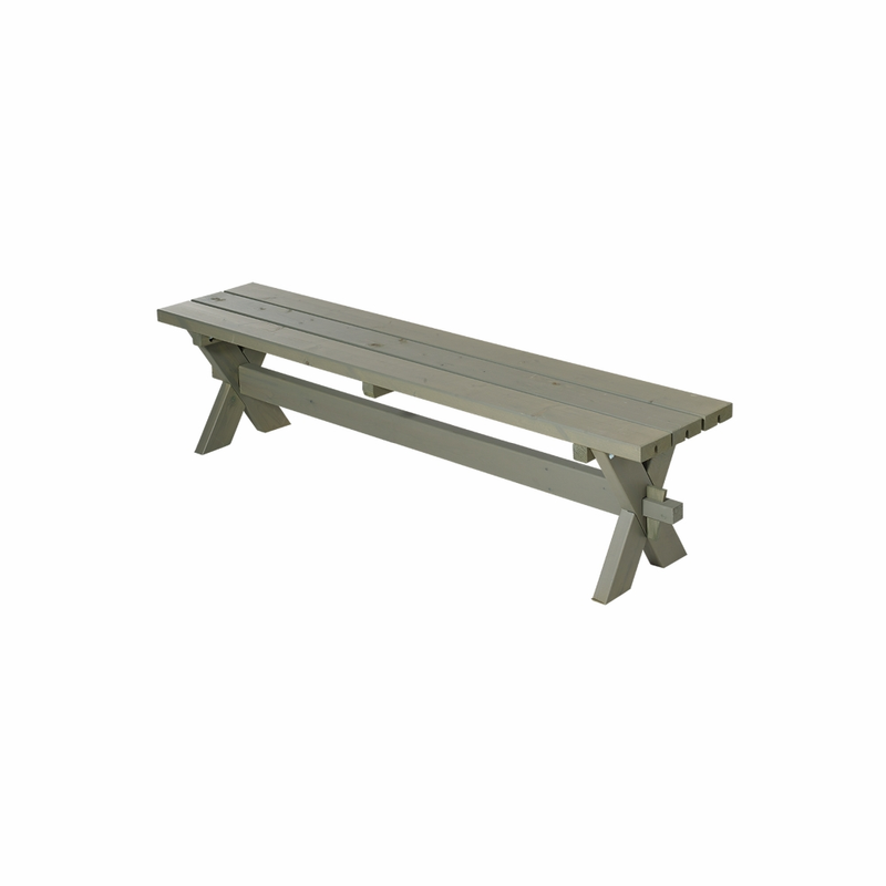 Plus Plankbenk Nostalgi 177 Cm  Gråbrun