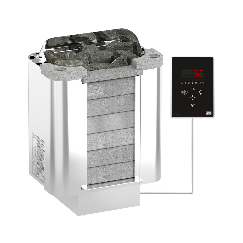 Sawo Elektrisk Badstuovn Sten Cumulus 3p-1p Sawo 8 Kw (7-13 M3), Ni2 (innebygd Strømregulator, Krever Kontrollenhet)