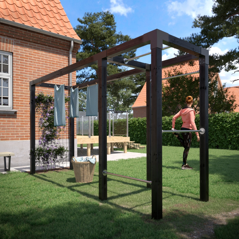Plus Utemøbel Daylife Model 2  Svart Ral 9005, Trykkimpregnert Og Grunnet