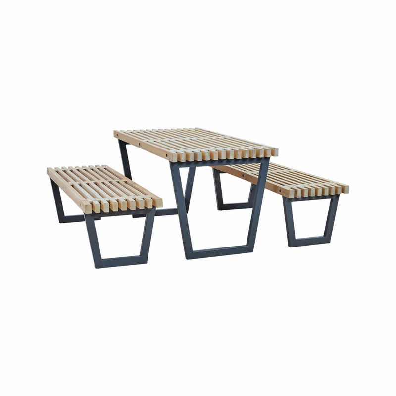 Plus Møbelsett Siesta 138 Cm  Nåletre, Drivved Ral 7038 Transparent