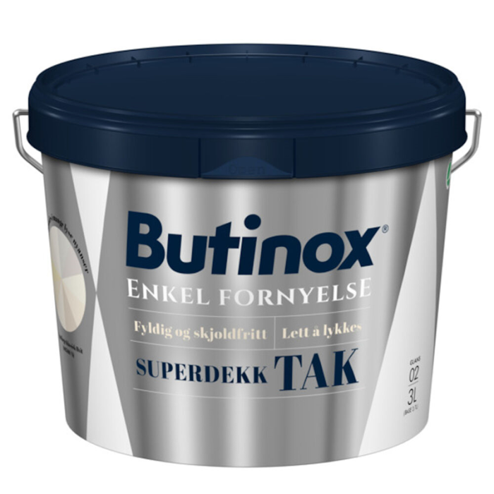 Butinox Superdekk Tak Hvit