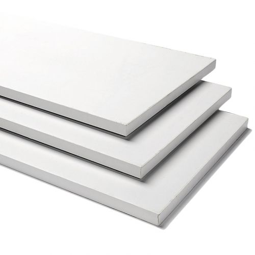 Hobbyplate hvit laminert