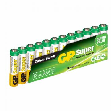 Batteri GP Super Alkaline LR03 AAA 12-P