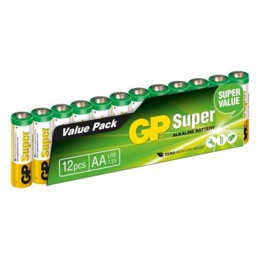 Batteri GP Super Alkaline LR6 AA 12-P