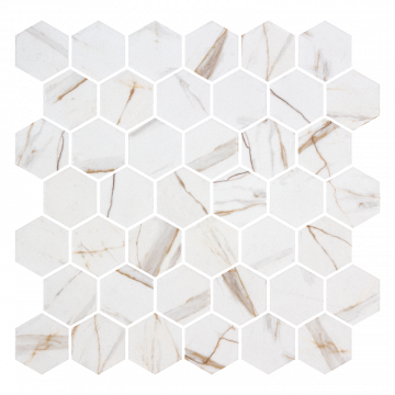 MOSAIKKPRØVE HEXAGON XL CALACATTA GOLD