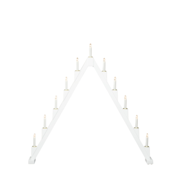 elektrisk lysestake 11 sammenleggbare stearinlys i tre med dekorative ringer 86 cm Gnosjö Konstsmide