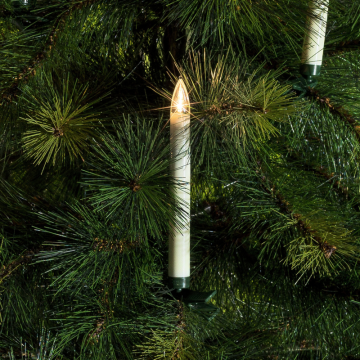 Belysning av juletreet 10 varmhvite LED med fjernkontroll Gnosjö Konstsmide