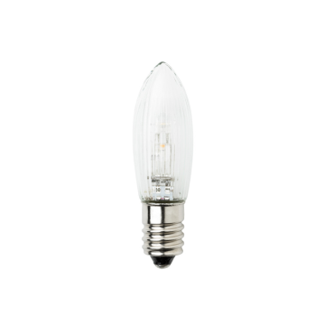 Reservelampe Innvendig E10 DC LED varmhvit innvendig 24V 0,3W 3-pk. Gnosjö Konstsmide
