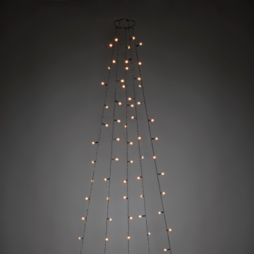 Belysning av juletreet Loop Amber LED Kirsebærgrønn kabel Gnosjö Konstsmide