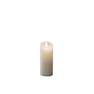 Dekorative stearinlys Elektrisk Vokslys kremhvit, varmhvit LED Timer 4/8 timer 2xAA Gnosjö Konstsmide
