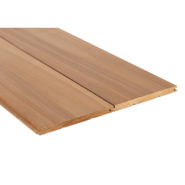 Badstue med veggpanel Trend-serien STS3 185x15 mm Thermo Magnolia Thermory