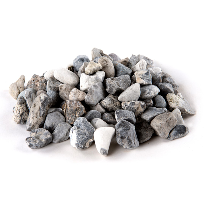 Dekorstein sjøsingel svart/hvit 16-32mm