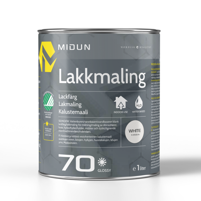 Lakkmaling V Blank Hvit Blank Midun