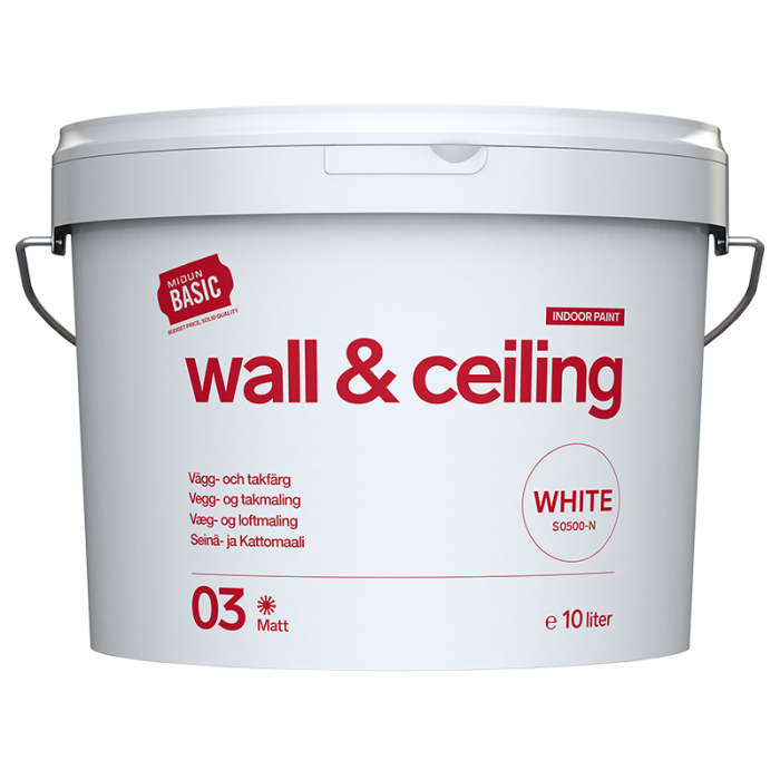 Vegg & takmaling HVIT 10L Basic