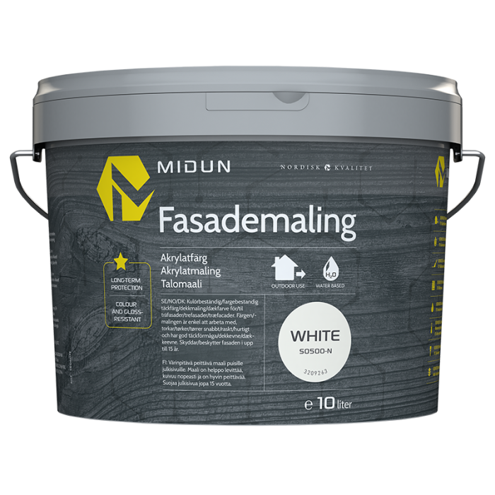 Akryl Fasademaling Hvit Midun
