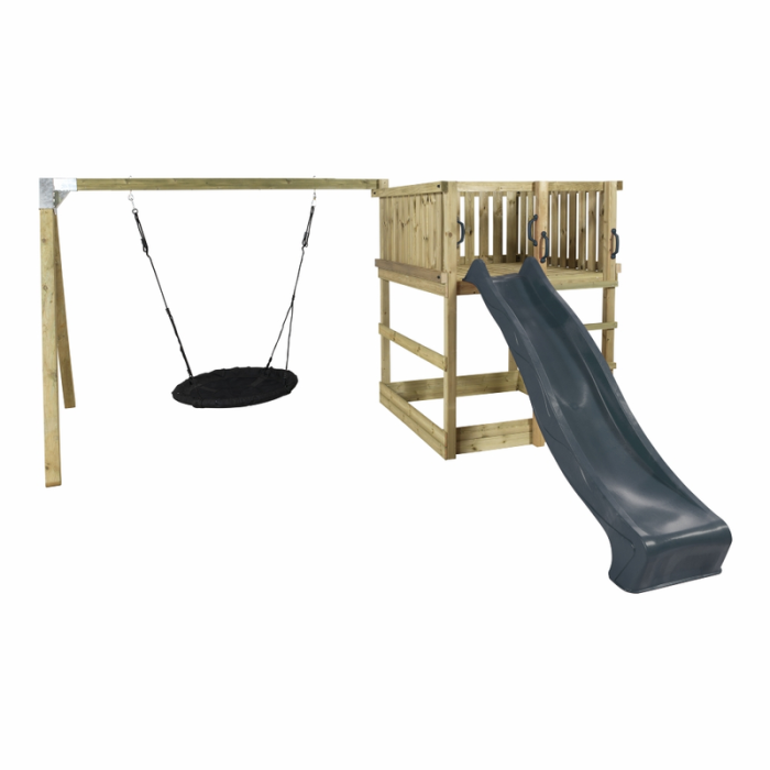 Lekestativ Play med Huskestativ Sklie og Fugleredehuske PLUS