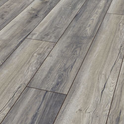 Laminatgulv 12mm 1-stav Harbour Grey