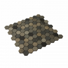 MOSAIKKPRØVE HEXAGON LAVA STONE GREY