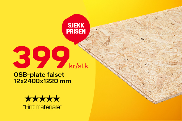 Osb-plater - 12x2400x1220 399kr/st