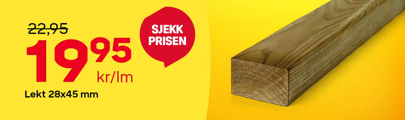 Lekt 28x45 mm 19,95 kr/lm