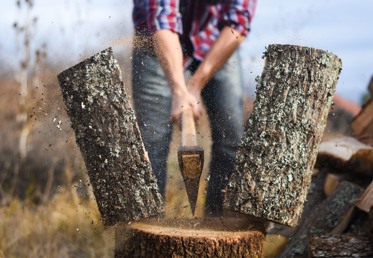 Kapp og kløyv ved med sikre og effektive verktøy