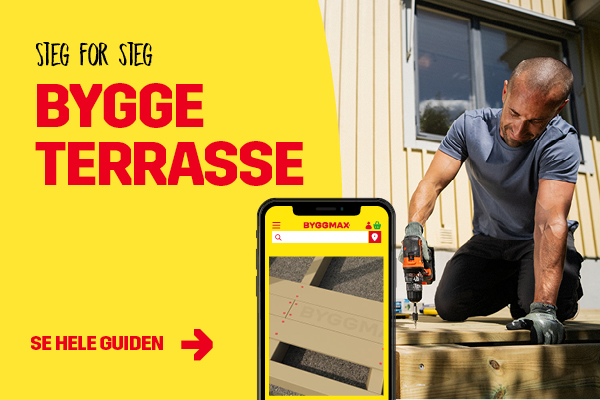 Steg for stegguide. Bygge terrasse.